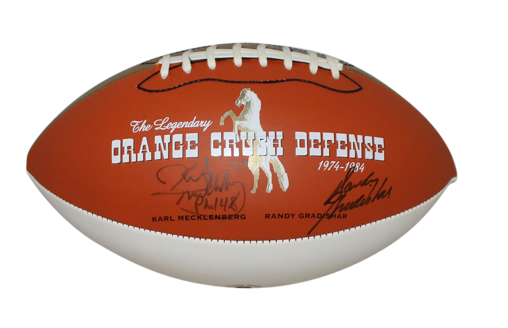 Denver Broncos & Colorado Crush Autographed Logo Football 4 Sigs JSA