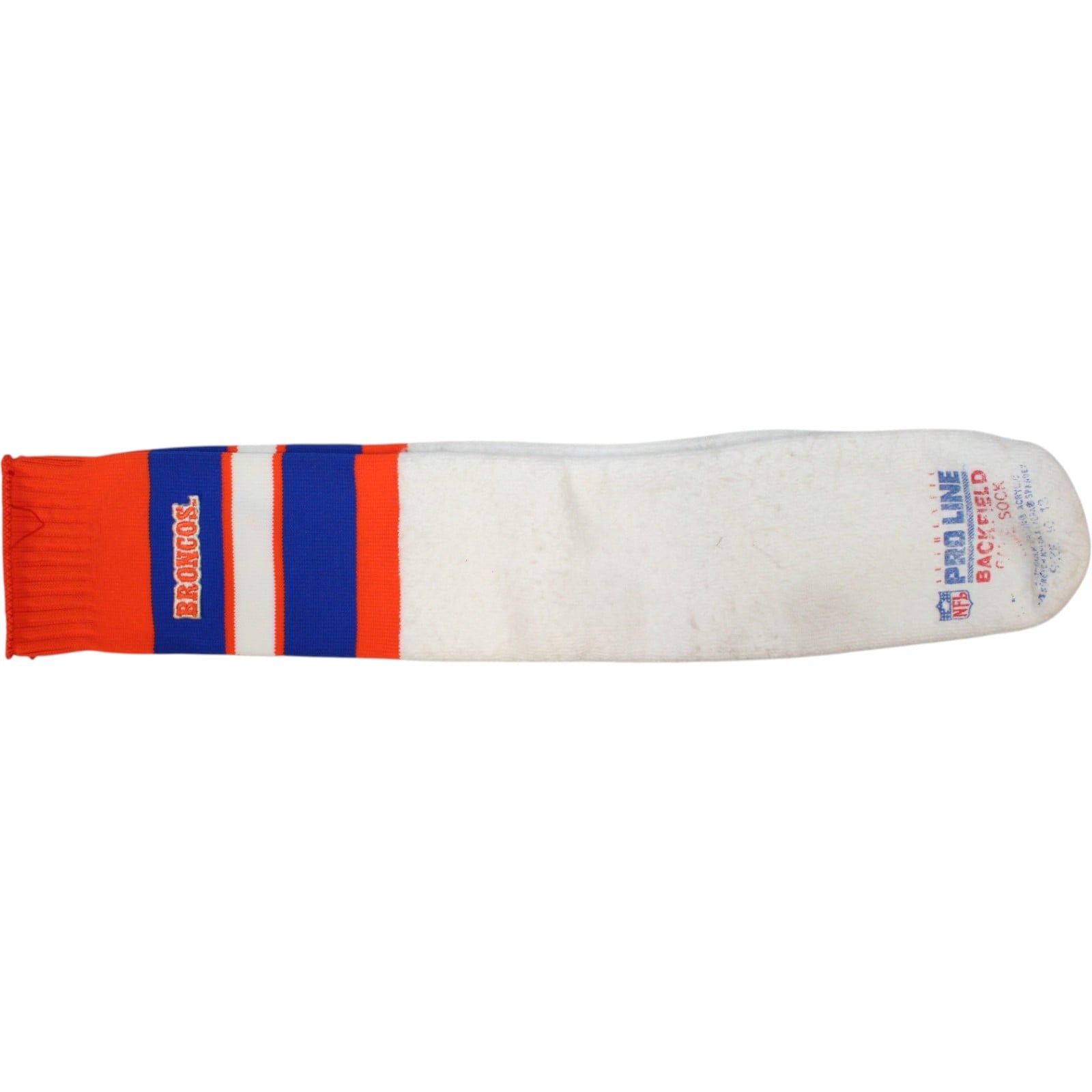 Denver Broncos Pro Line Player Issued Backfield Socks Faded Size 10-12 58395