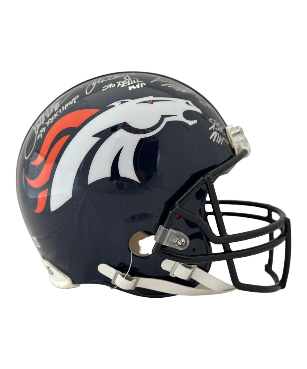 Denver Broncos Signed Pro VSR4 Helmet Elway Davis Miller Beckett