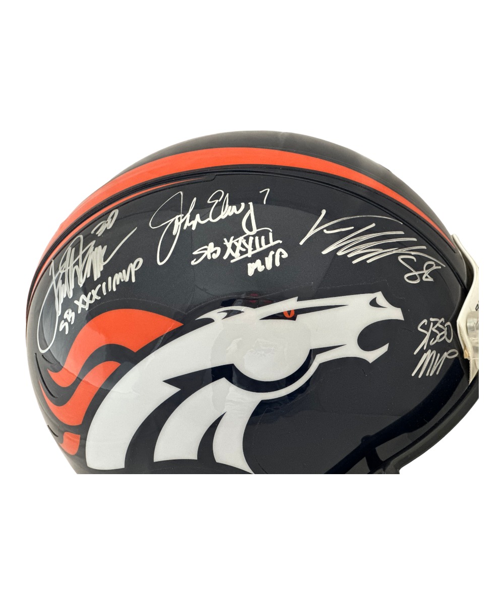 Denver Broncos Signed Pro VSR4 Helmet Elway Davis Miller Beckett