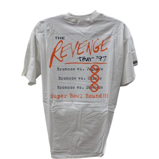 Denver Broncos "The Revenge Tour" 1997 White XL T-Shirt 45849