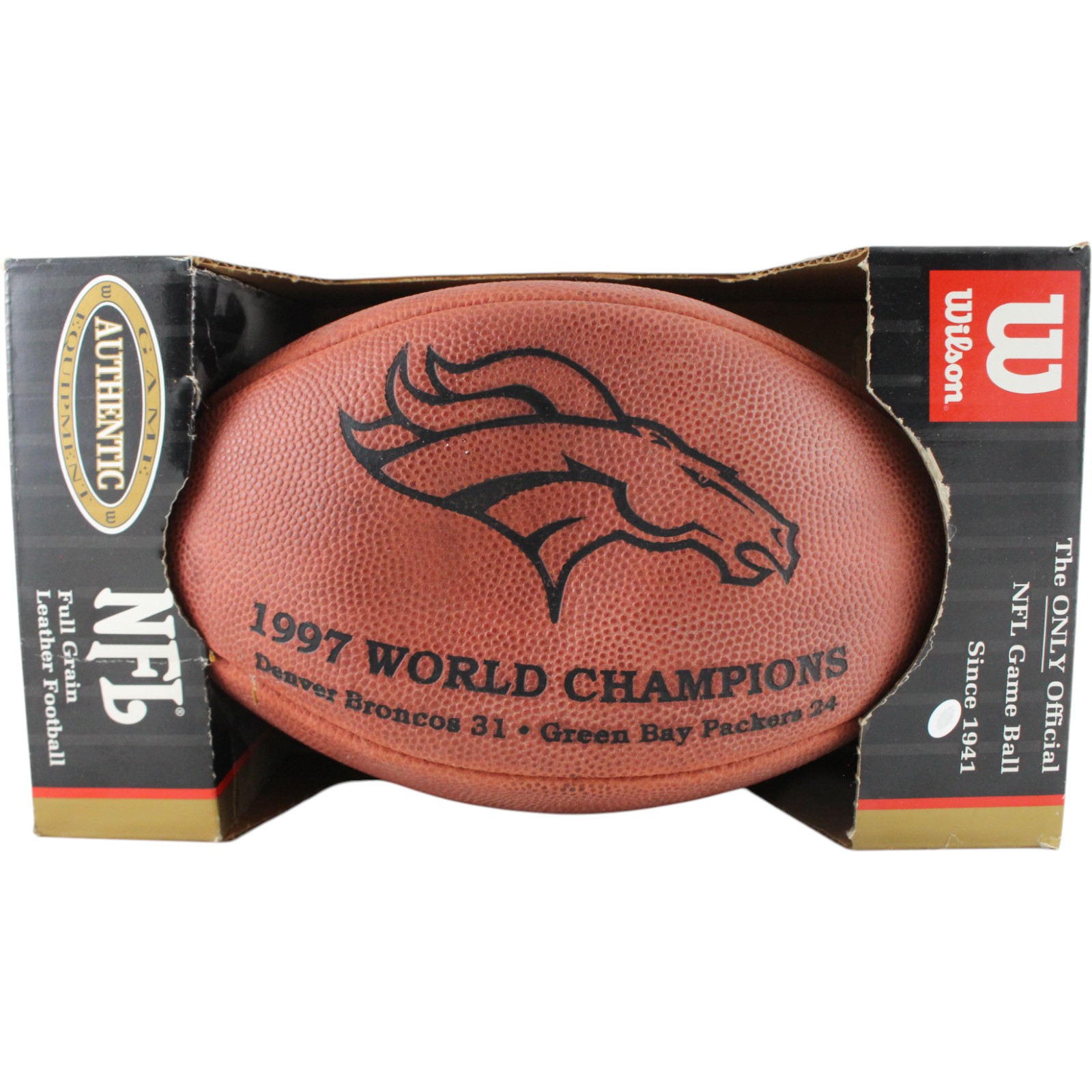 Denver Broncos Super Bowl XXXII Wilson Football Tagliabue Deflated As Is 51556