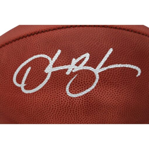 Derrick Brooks Autographed Tampa Bay Buccaneers Football AS IS Beckett 46420