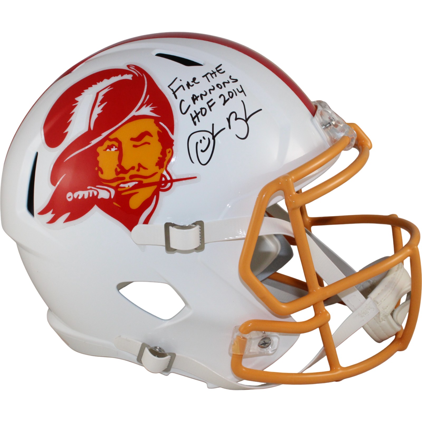 Derrick Brooks Signed Tampa Bay Buccaneers F/S TB Helmet 2 Insc. Beckett 54044