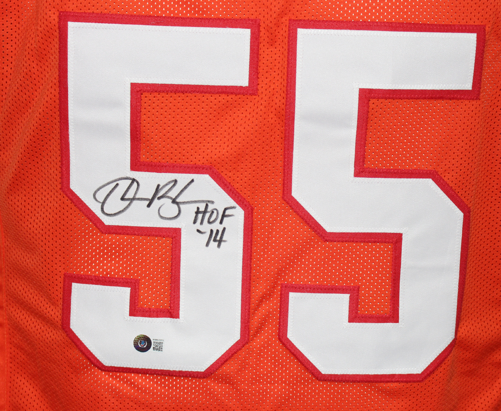 Derrick Brooks Autographed/Signed Pro Style Orange XL Jersey HOF Beckett