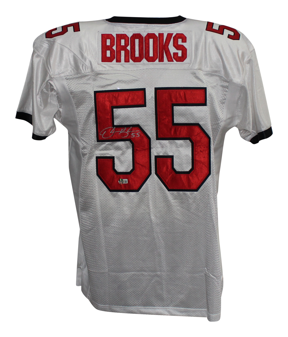 Derrick Brooks Autographed/Signed Pro Style White XL Jersey BAS