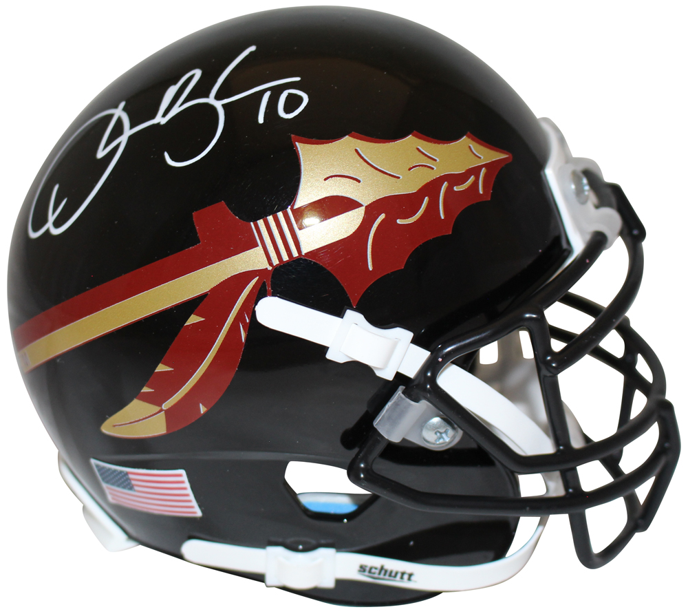 Derrick Brooks Signed Florida State Seminoles Black Schutt Mini Helmet BAS