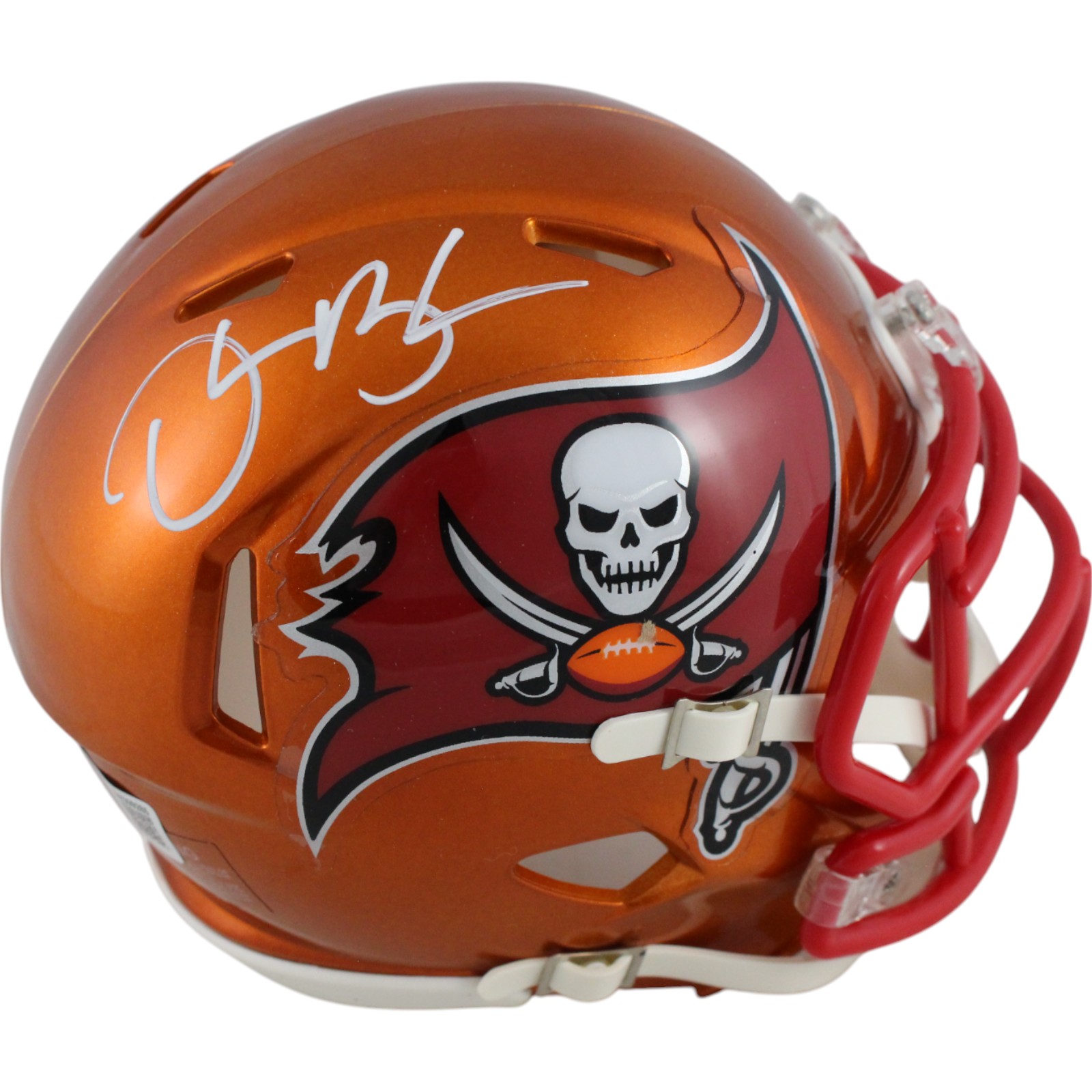 Derrick Brooks Autographed Tampa Bay Buccaneers Flash Mini Helmet Beckett 49109