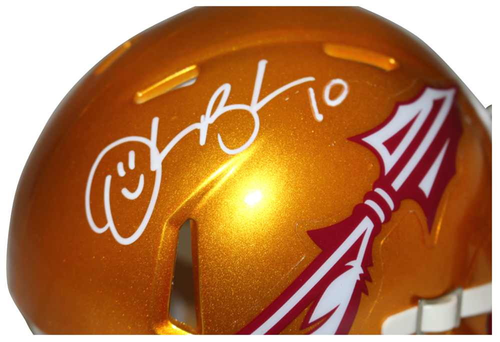 Derrick Brooks Autographed Florida State Seminoles Flash Mini Helmet BAS