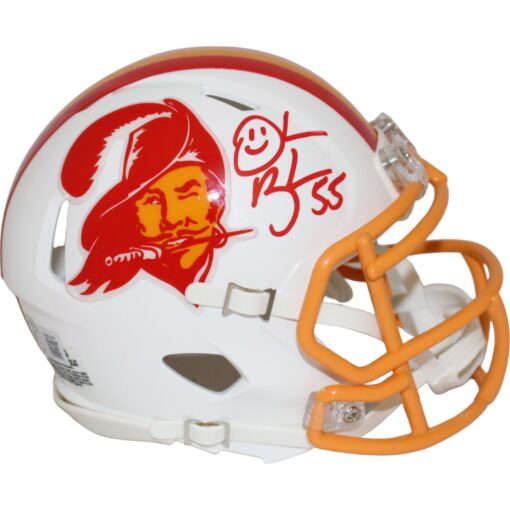 Derrick Brooks Autographed Tampa Bay Buccaneers TB Mini Helmet Beckett