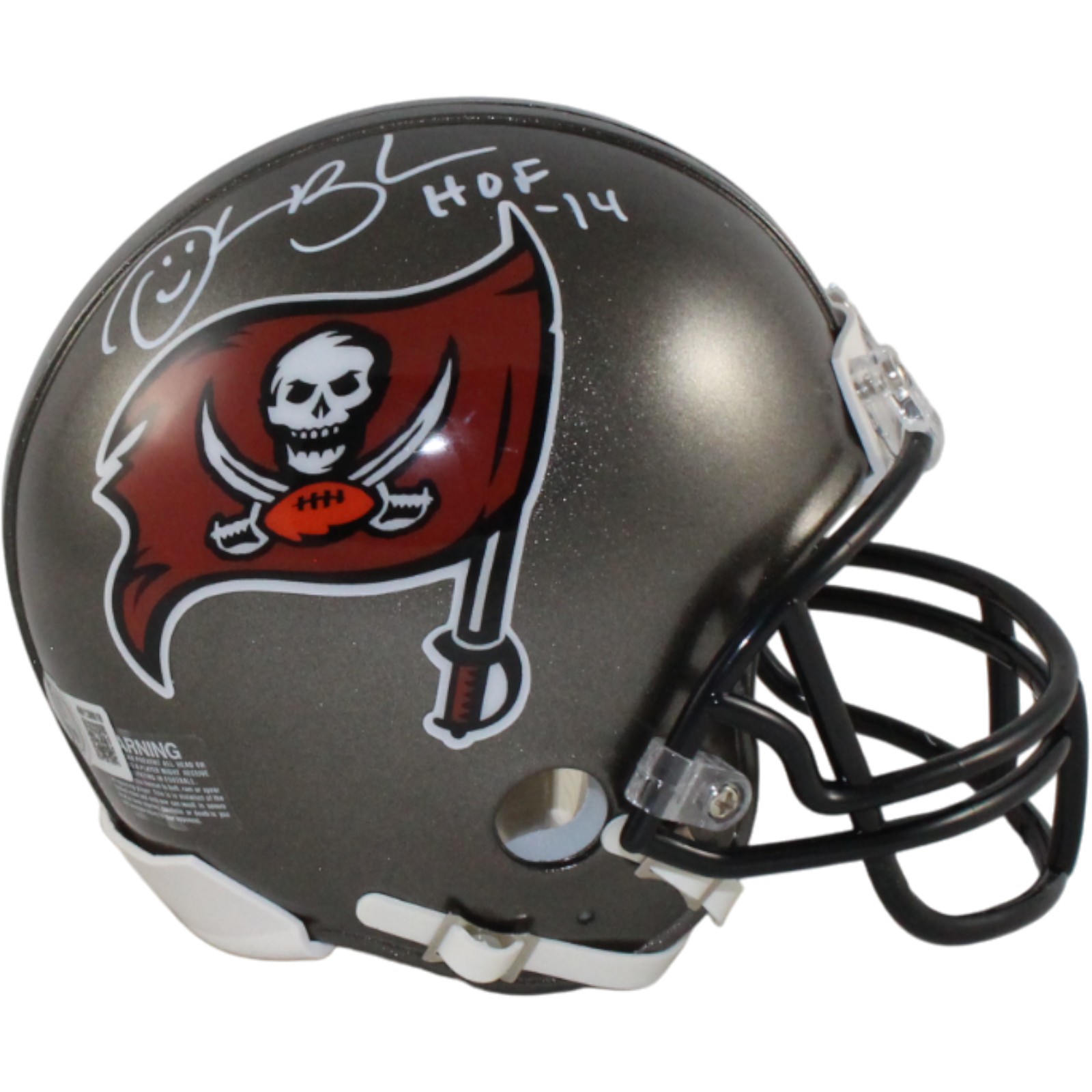 Derrick Brooks Signed Tampa Bay Buccaneers VSR4 TB Mini Helmet Beckett 54753