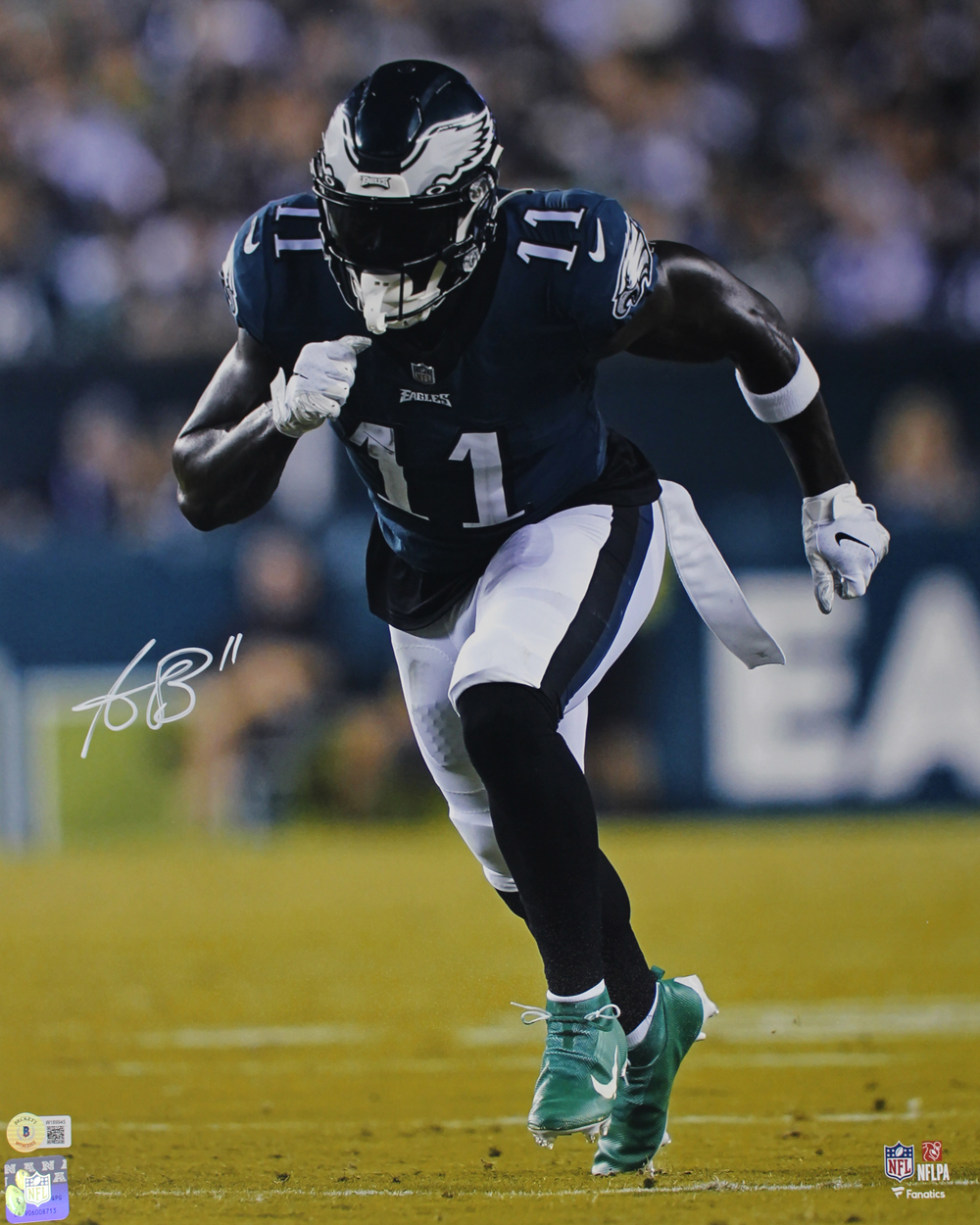 AJ Brown Autographed/Signed Philadelphia Eagles 16x20 Photo Beckett