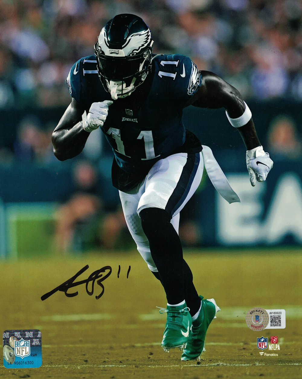 AJ Brown Autographed/Signed Philadelphia Eagles 8x10 Photo Beckett