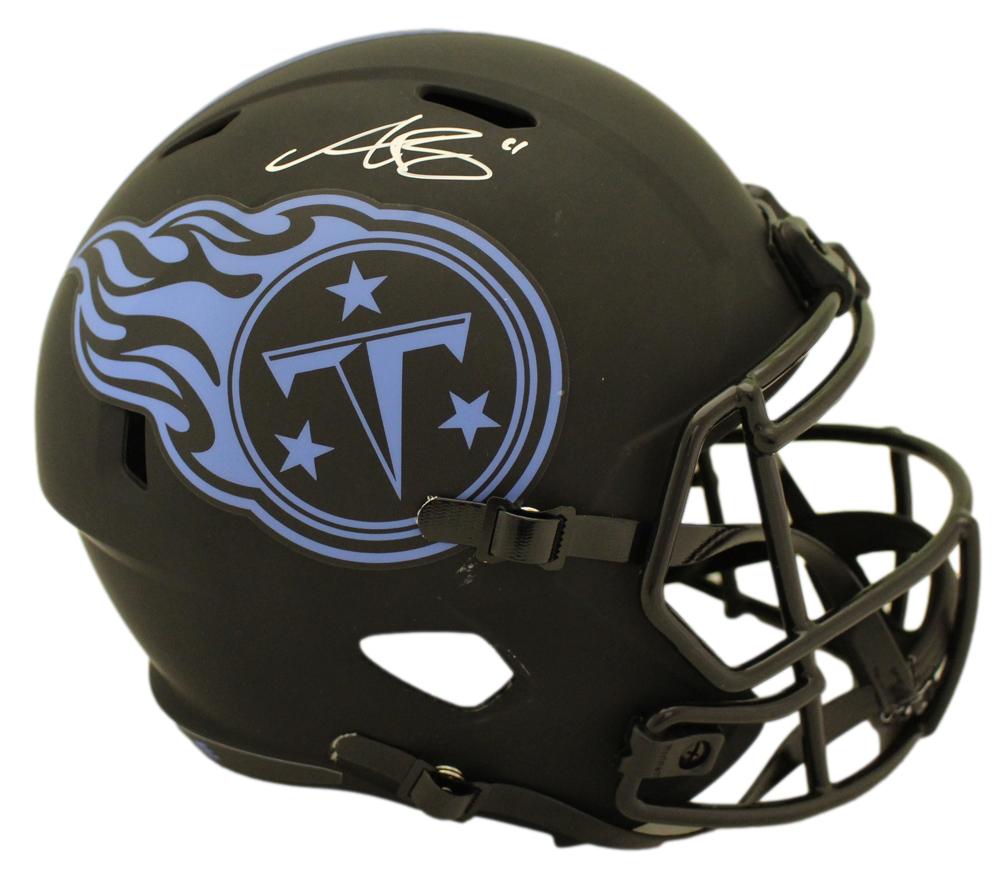 AJ Brown Autographed Tennessee Titans F/S Eclipse Speed Helmet Beckett
