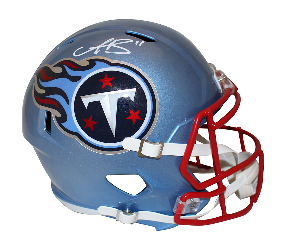 AJ Brown Autographed Tennessee Titans F/S Flash Speed Helmet Beckett