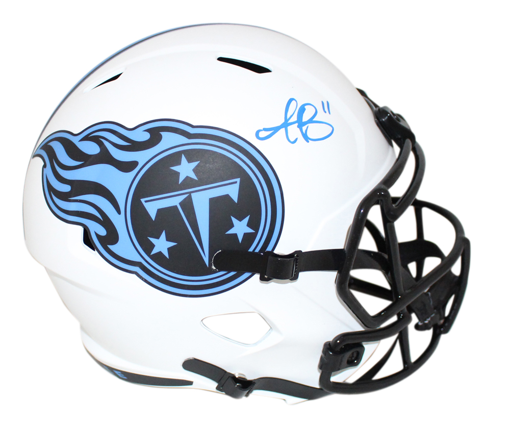 AJ Brown Autographed Tennessee Titans F/S Lunar Speed Helmet BAS