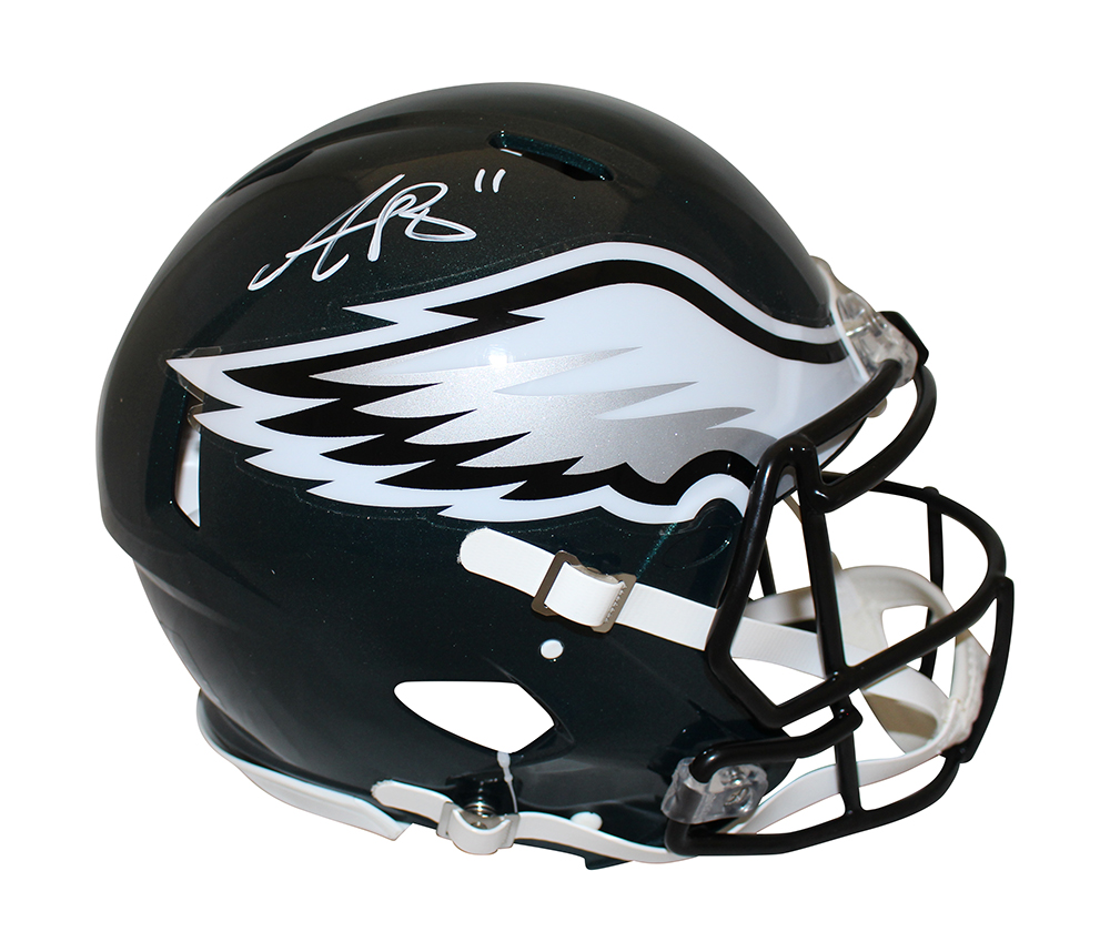 AJ Brown Autographed Philadelphia Eagles Authentic Speed Helmet Beckett