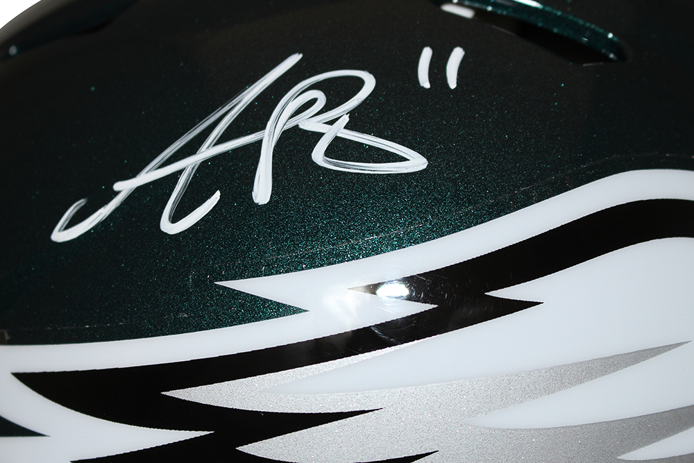 AJ Brown Autographed Philadelphia Eagles Authentic Speed Helmet Beckett