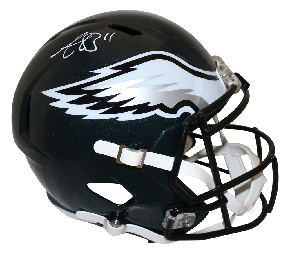 AJ Brown Autographed Philadelphia Eagles F/S Speed Helmet Beckett