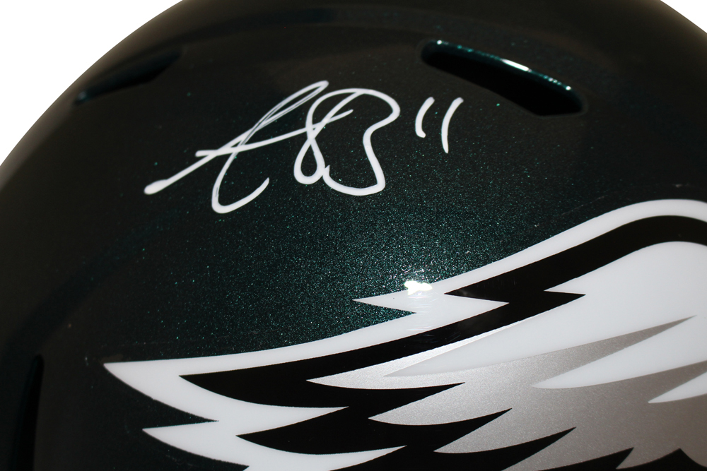 AJ Brown Autographed Philadelphia Eagles F/S Speed Helmet Beckett