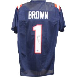 AJ Brown Autographed/Signed Pro Style Sz XL Blue Jersey Beckett Witnessed 57960