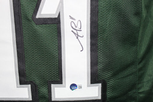 AJ Brown Autographed/Signed Pro Style Green XL Jersey Beckett