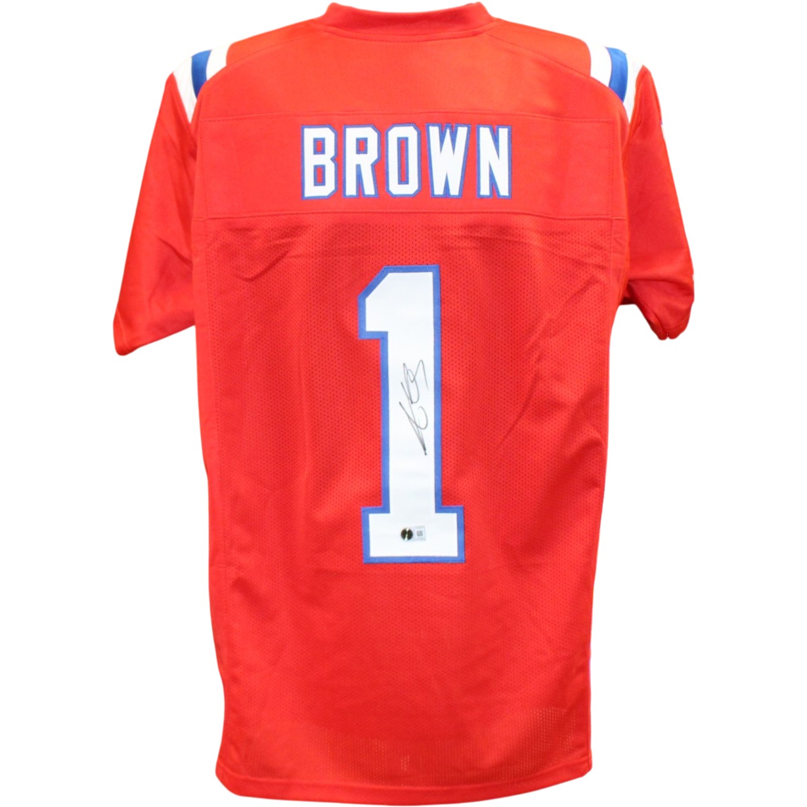 AJ Brown Autographed/Signed Pro Style Sz XL Red Jersey Beckett Witnessed 57961 1 AJ Brown Autographed/Signed Pro Style Sz XL Red Jersey Beckett Witnessed 57961