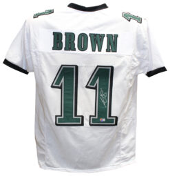 Aj Brown Autographed/Signed Pro Style White Jersey Beckett 