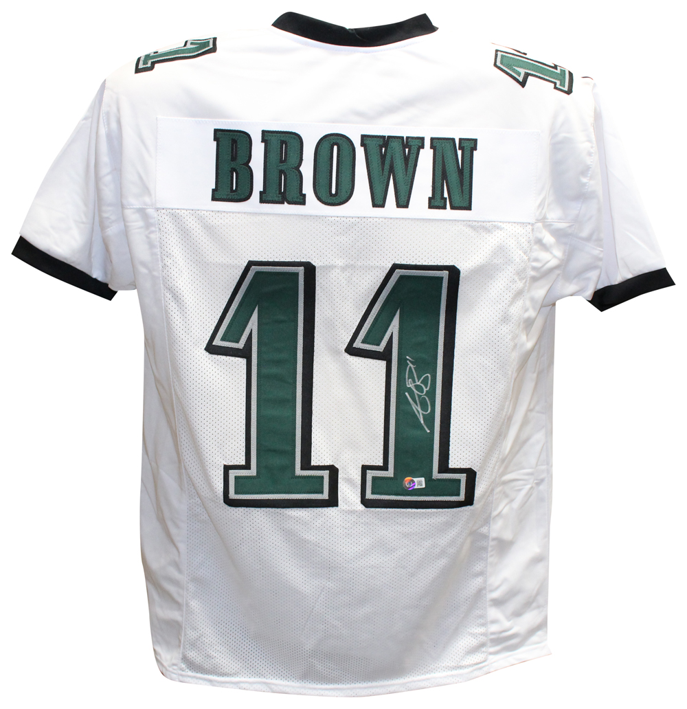 Aj Brown Autographed/Signed Pro Style White Jersey Beckett