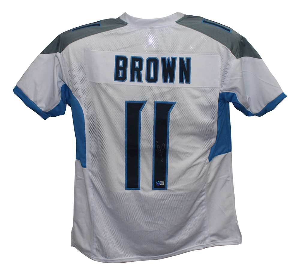 AJ Brown Autographed/Signed Pro Style White XL Jersey Beckett BAS