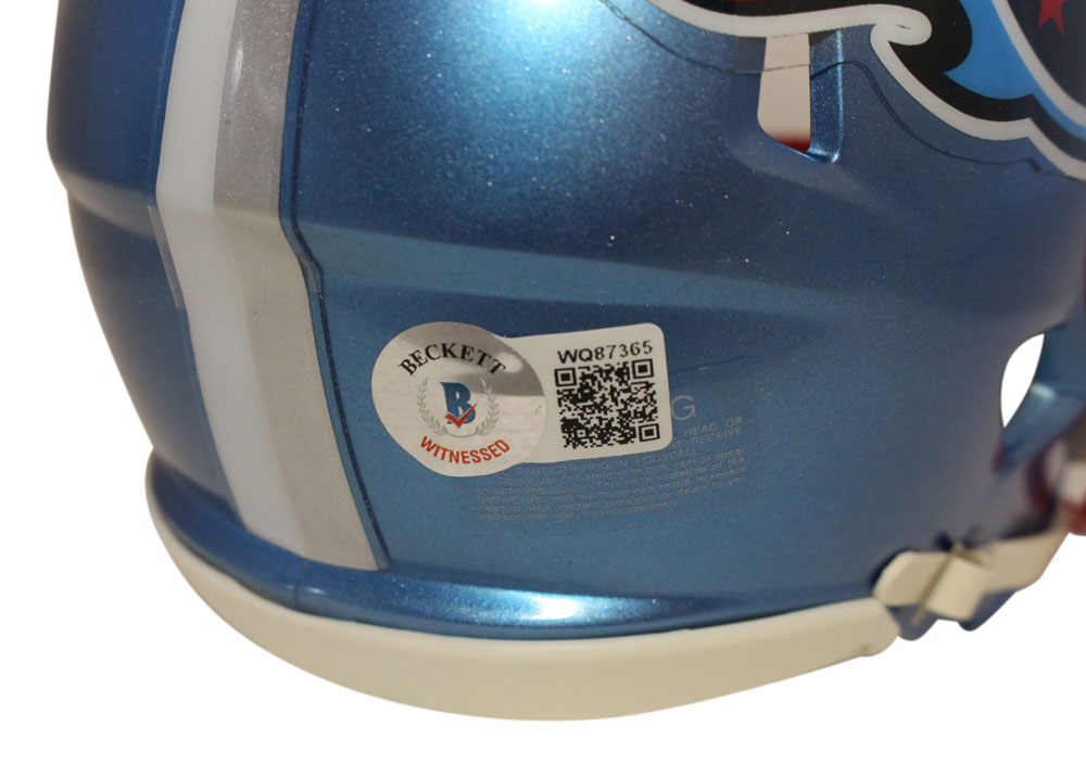 AJ Brown Autographed/Signed Tennessee Titans Flash Mini Helmet BAS