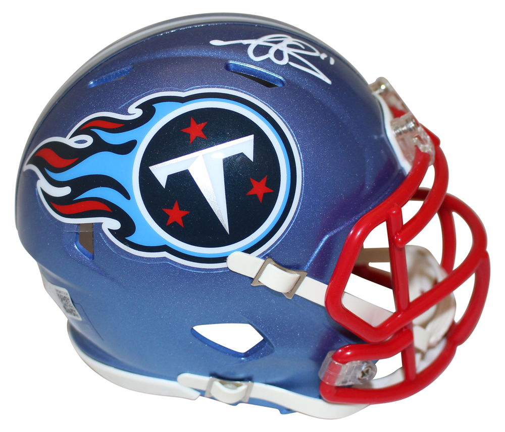 A.J. Brown Autographed Tennessee Titans Flash Mini Helmet Beckett