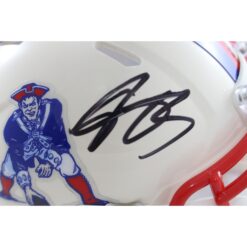 AJ Brown Signed New England Patriots Retro Mini Helmet Beckett Witnessed 57970
