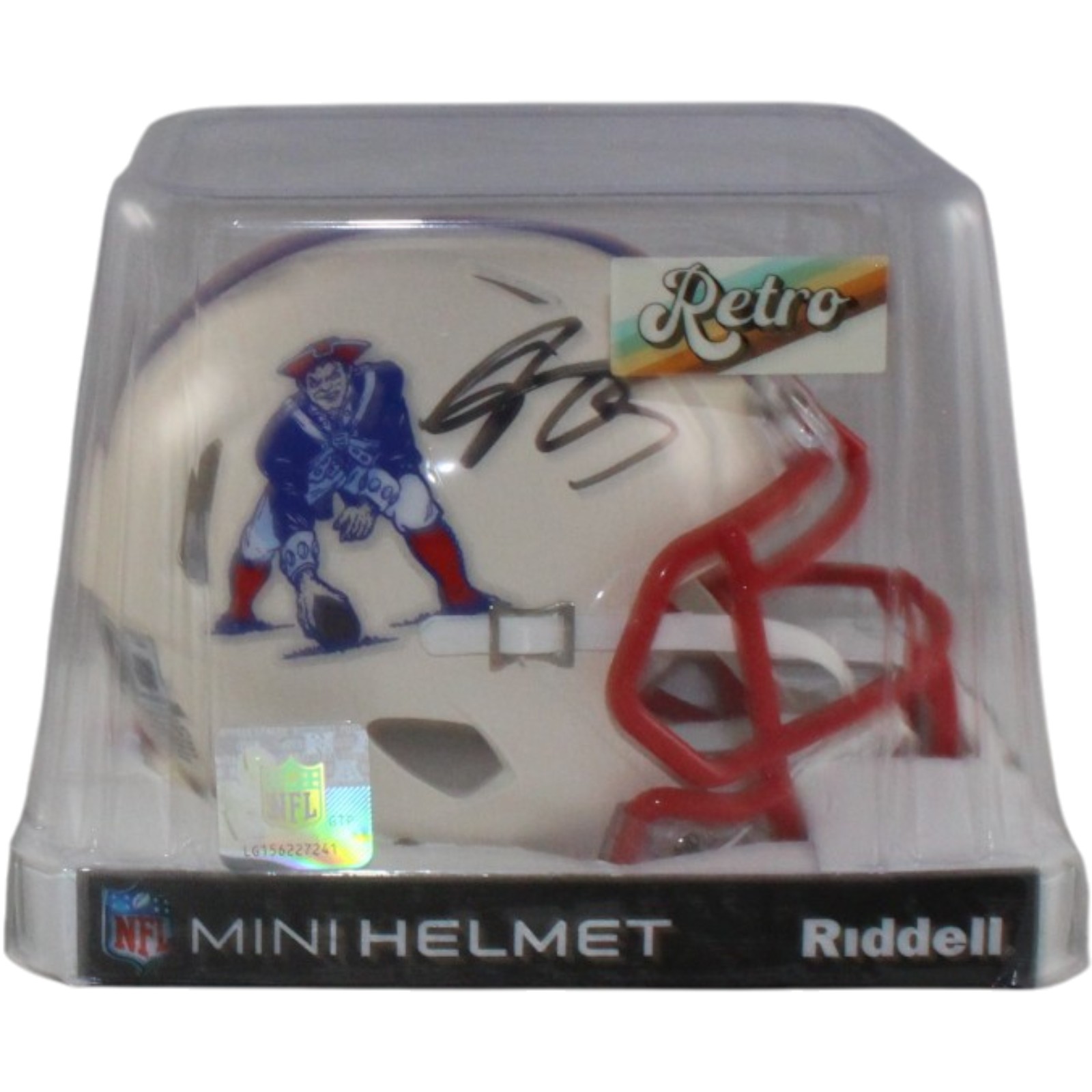 AJ Brown Signed New England Patriots Retro Mini Helmet Beckett Witnessed 57970 6 AJ Brown Signed New England Patriots Retro Mini Helmet Beckett Witnessed 57970