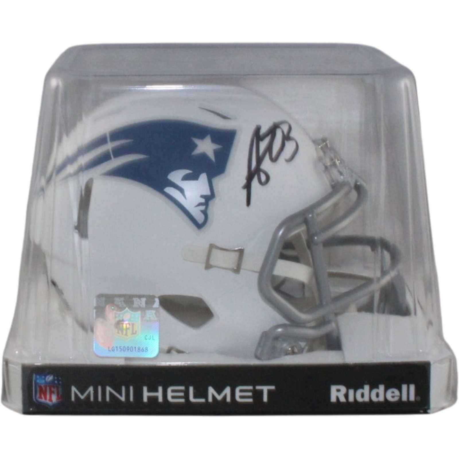 AJ Brown Signed New England Patriots Rivalries Mini Helmet Beckett WIT 57972 5 AJ Brown Signed New England Patriots Rivalries Mini Helmet Beckett WIT 57972