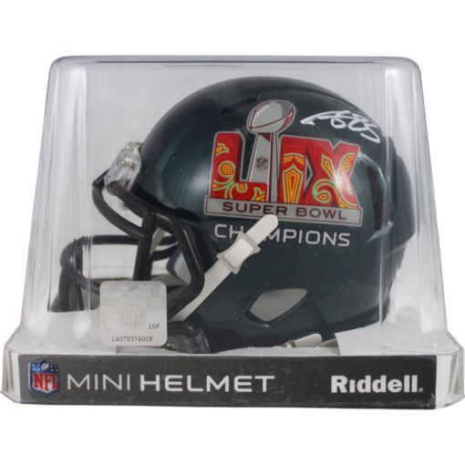 AJ Brown Autographed/Signed Philadelphia Eagles SB LIX Mini Helmet Beckett 50201