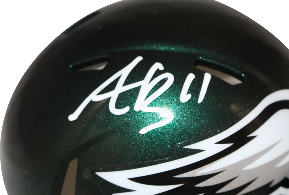 Aj Brown Autographed/Signed Philadelphia Eagles Spd Mini Helmet Beckett