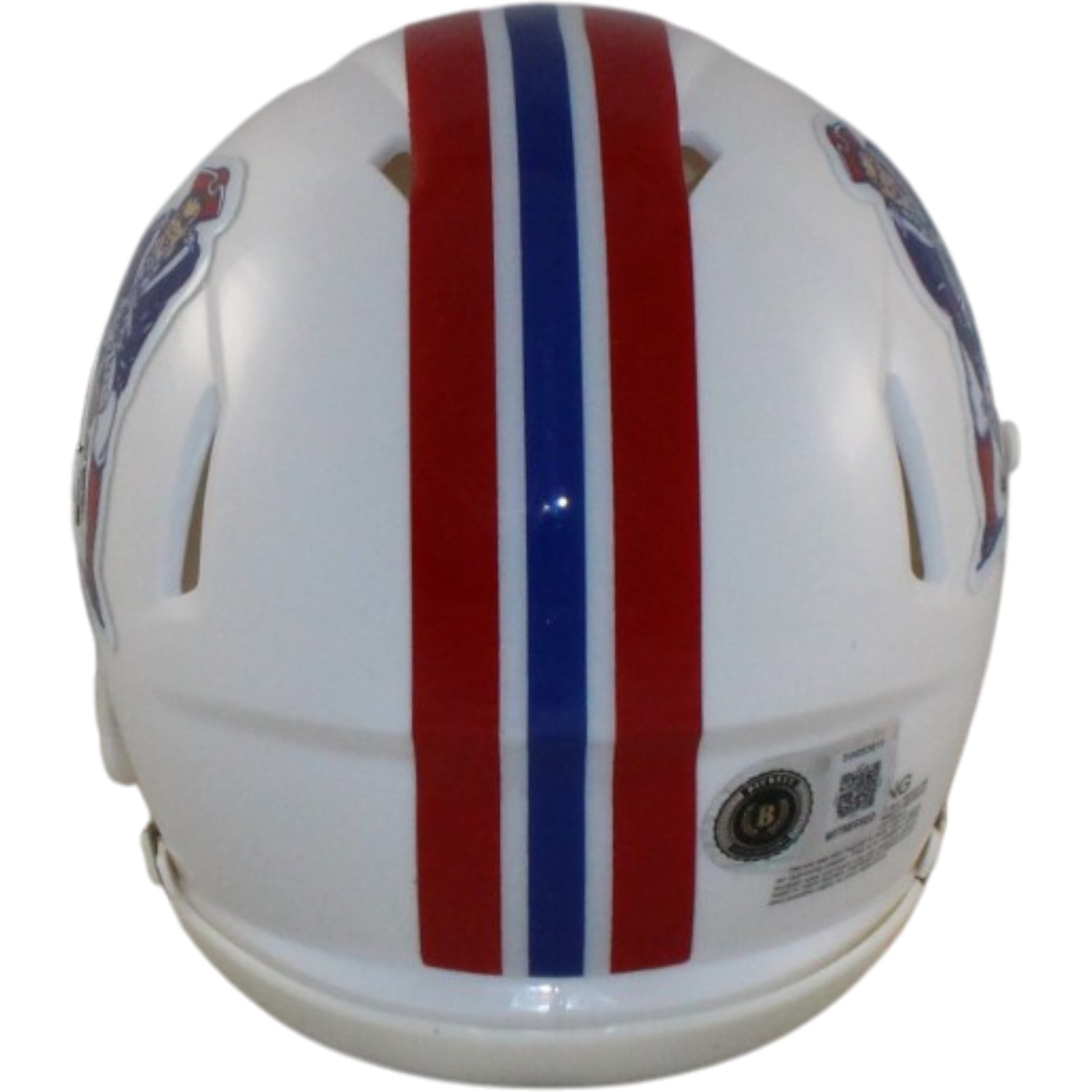 AJ Brown Signed New England Patriots 82-89 TB Mini Helmet Beckett WIT 57965 3 AJ Brown Signed New England Patriots 82-89 TB Mini Helmet Beckett WIT 57965