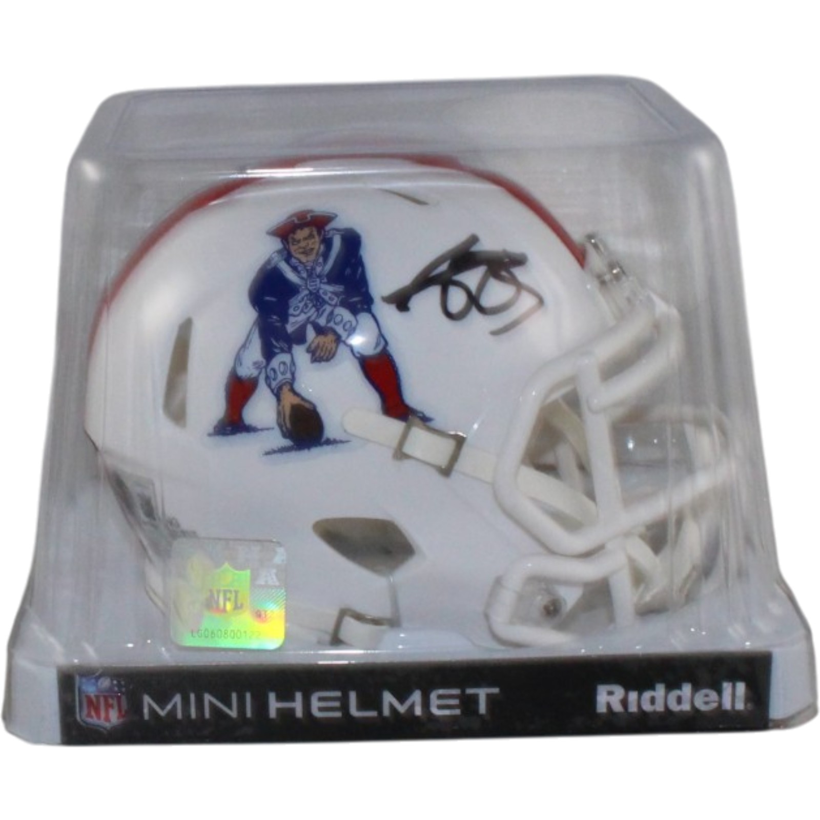 AJ Brown Signed New England Patriots 82-89 TB Mini Helmet Beckett WIT 57965 5 AJ Brown Signed New England Patriots 82-89 TB Mini Helmet Beckett WIT 57965