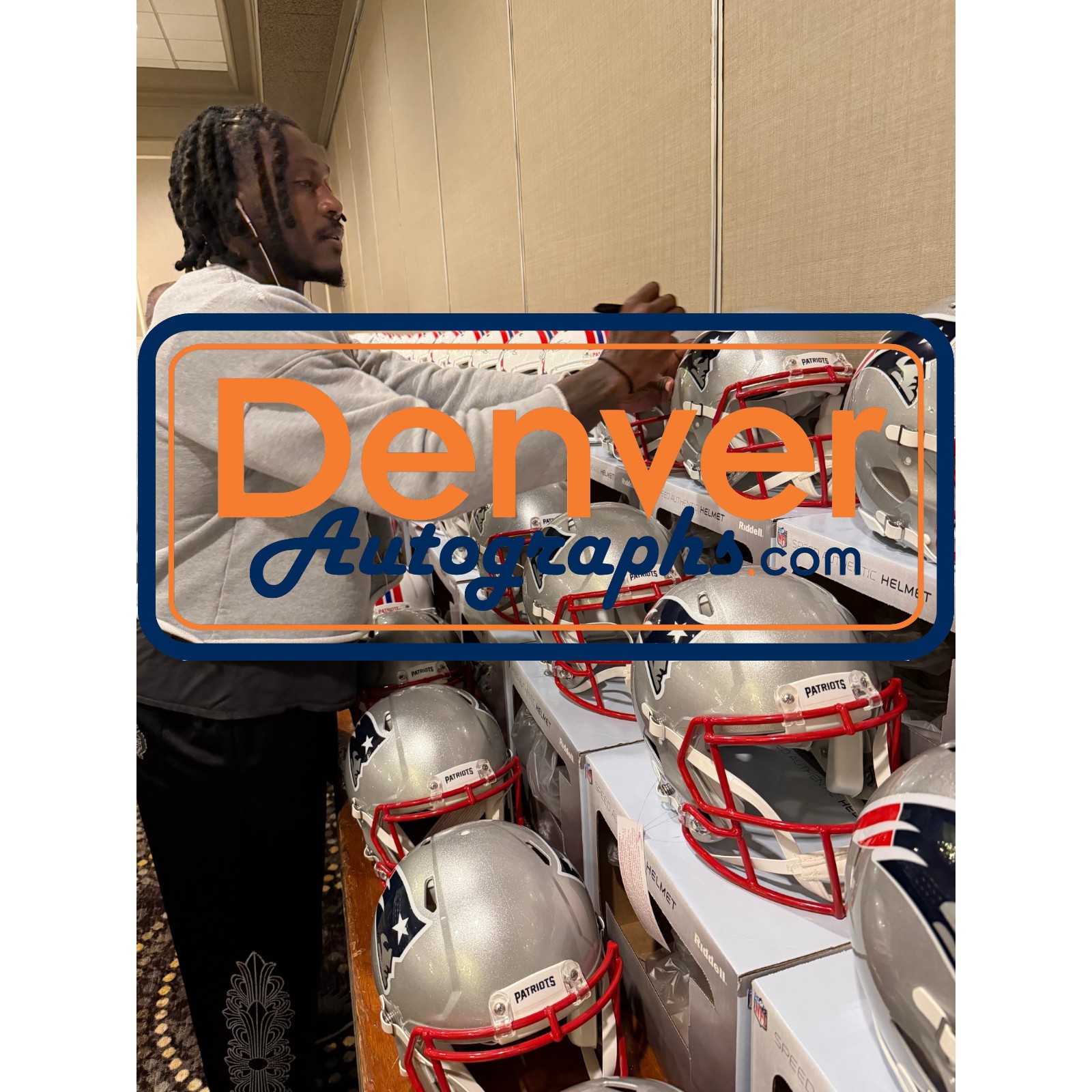 AJ Brown Signed New England Patriots Authentic Helmet Beckett Witnessed 57973 7 AJ Brown Signed New England Patriots Authentic Helmet Beckett Witnessed 57973