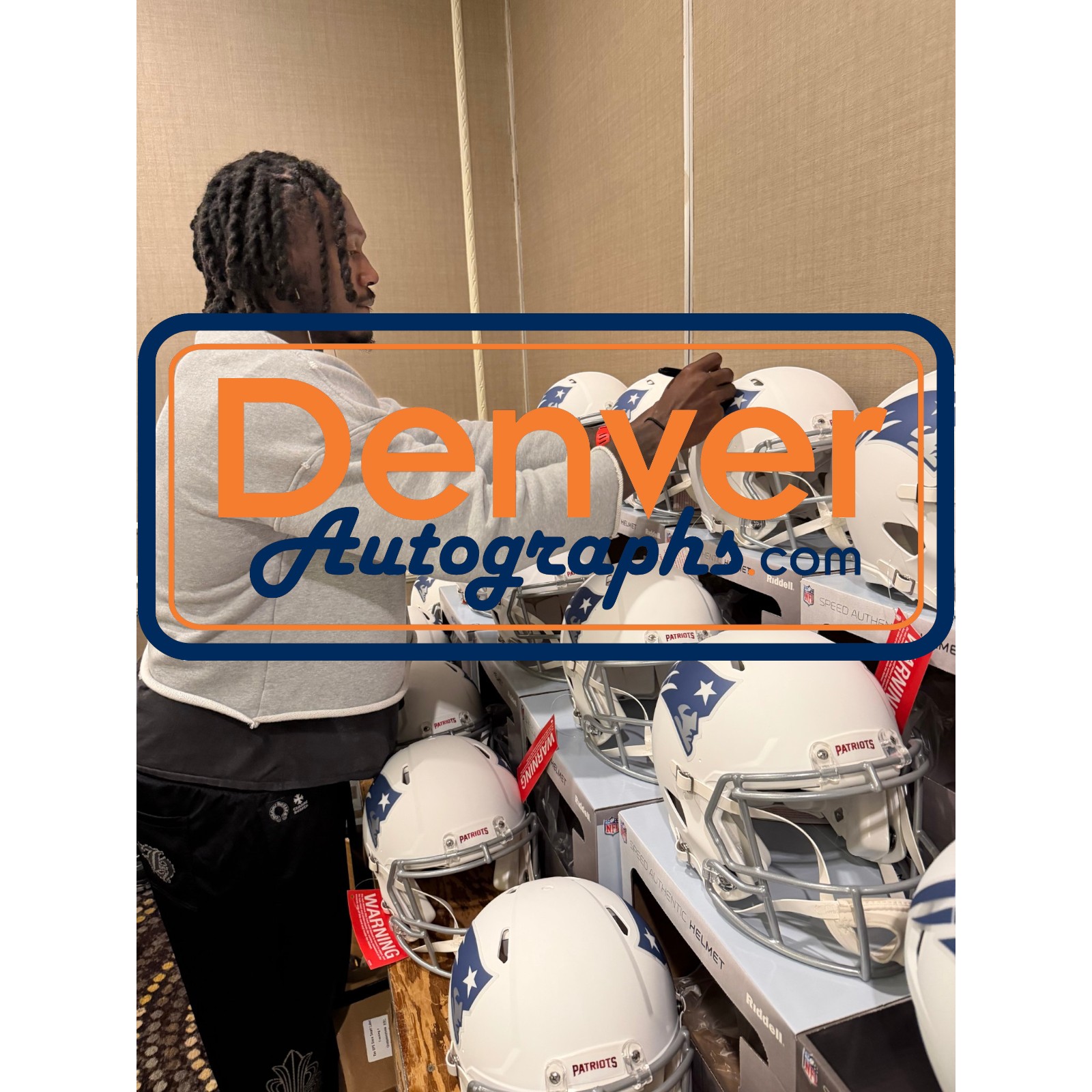 AJ Brown Signed New England Patriots Pro Rivalries Helmet Beckett WIT 57976 7 AJ Brown Signed New England Patriots Pro Rivalries Helmet Beckett WIT 57976
