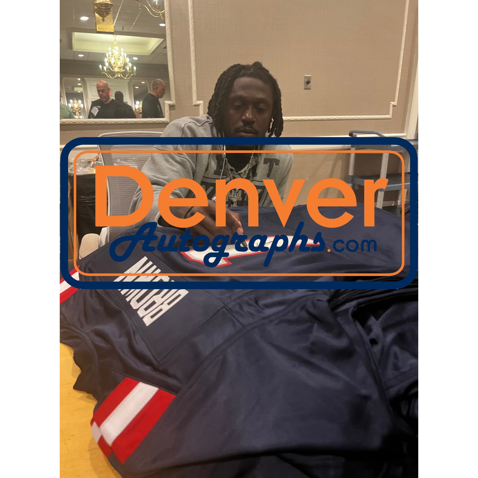 AJ Brown Autographed/Signed Pro Style Sz XL Blue Jersey Beckett Witnessed 57960 5 AJ Brown Autographed/Signed Pro Style Sz XL Blue Jersey Beckett Witnessed 57960