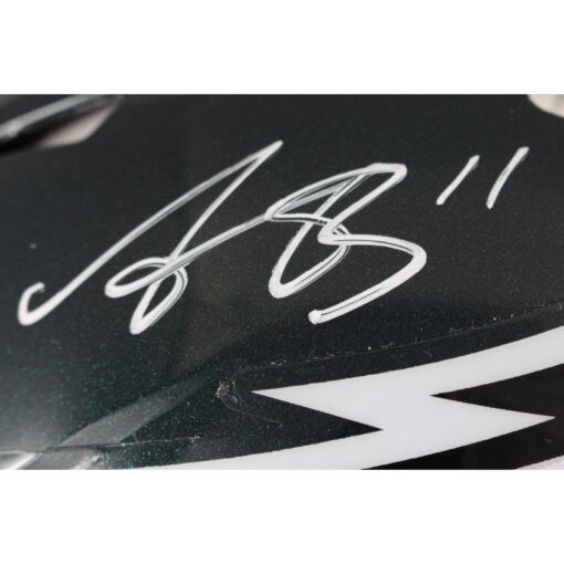AJ Brown Devonta Smith Signed Philadelphia Eagles Authentic Helmet Beckett 50178