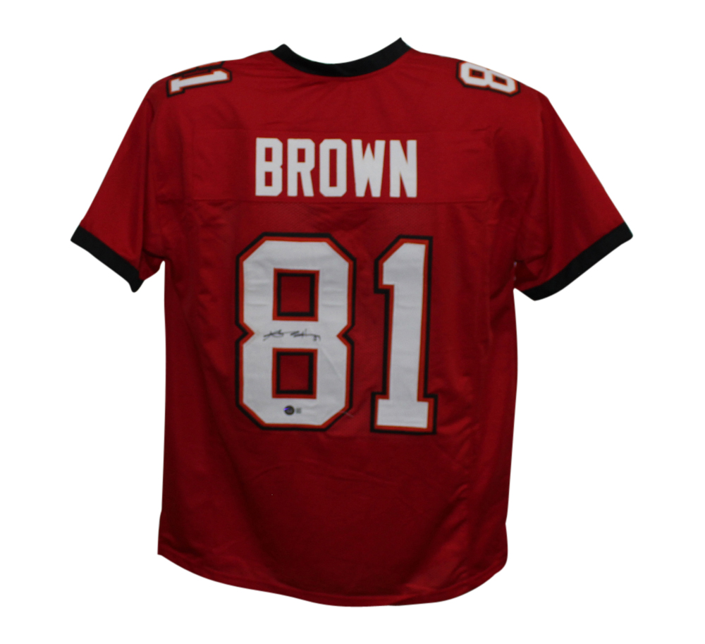 Antonio Brown Autographed/Signed Pro Style Red XL Jersey Beckett BAS