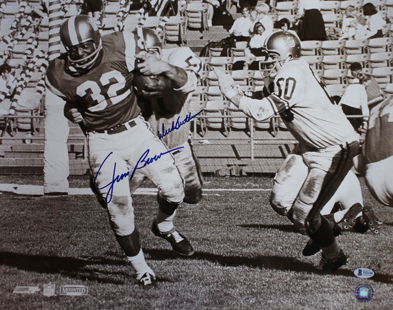 Jim Brown & Dick Butkus Autographed/Signed 16x20 Photo BAS 26839