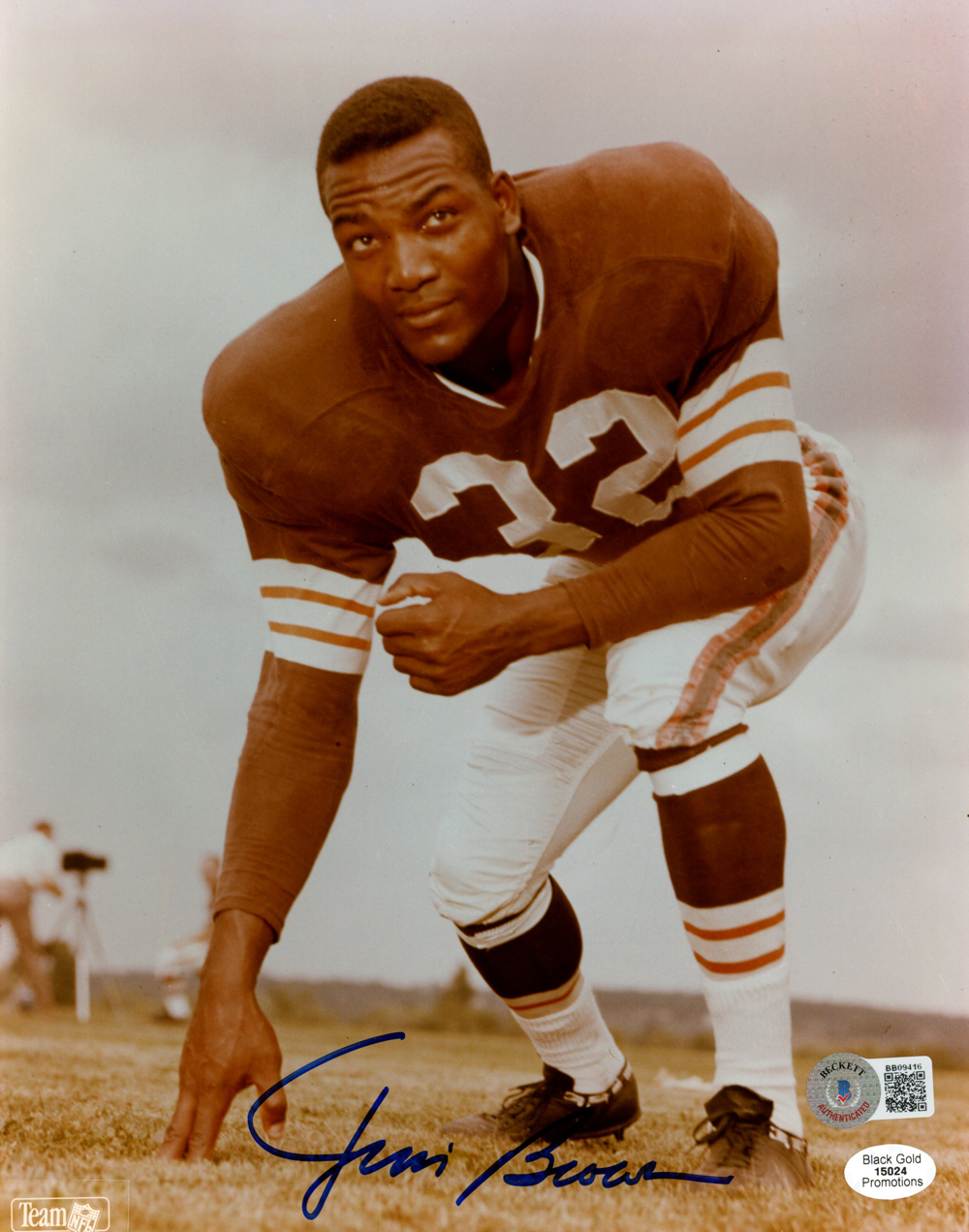 Jim Brown Autographed/Signed Cleveland Browns 8x10 Photo Beckett