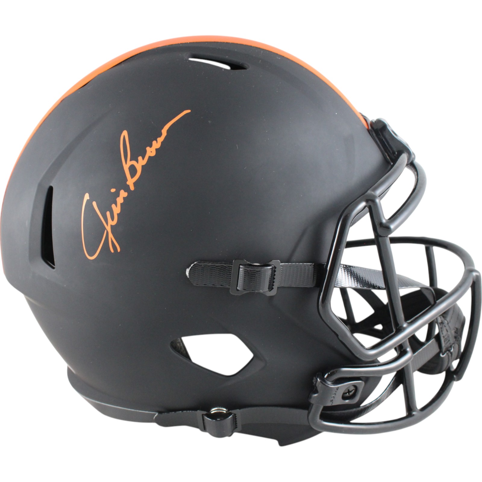 Jim Brown Autographed/Signed Cleveland Browns F/S Eclipse Helmet JSA 50156
