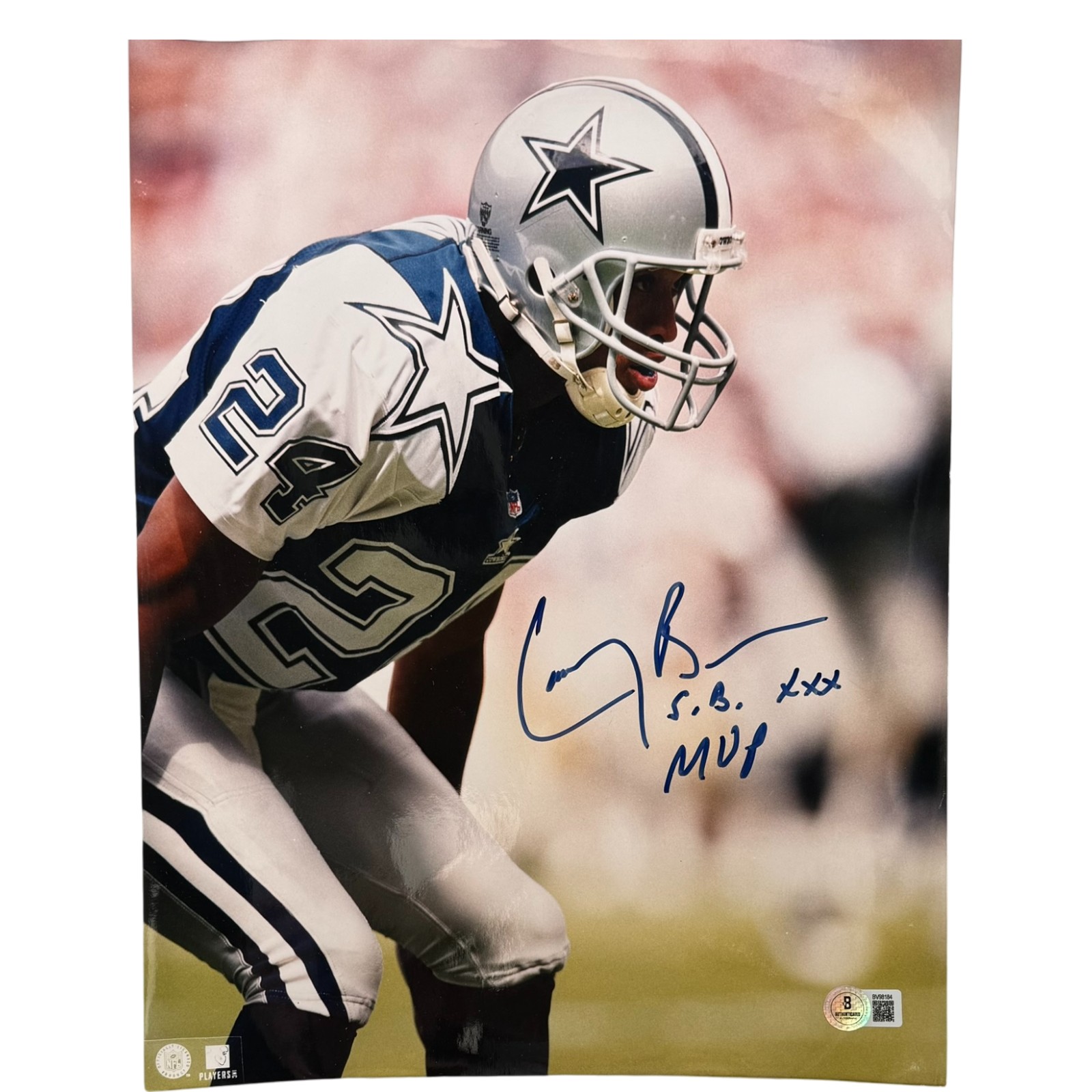 Larry Brown Autographed/Signed Dallas Cowboys 11x14 Photo SB MVP Beckett 55015