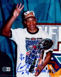 Larry Brown Autographed Dallas Cowboys 8x10 Photo To Lennie, MVP Beckett 56834