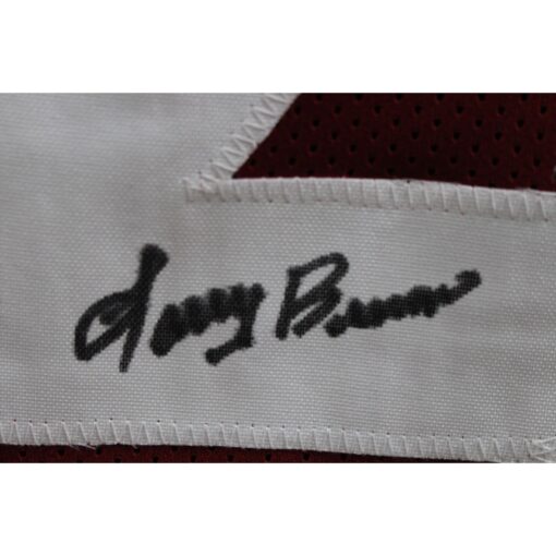 Larry Brown Autographed/Signed Pro Style Red Jersey Beckett 48039